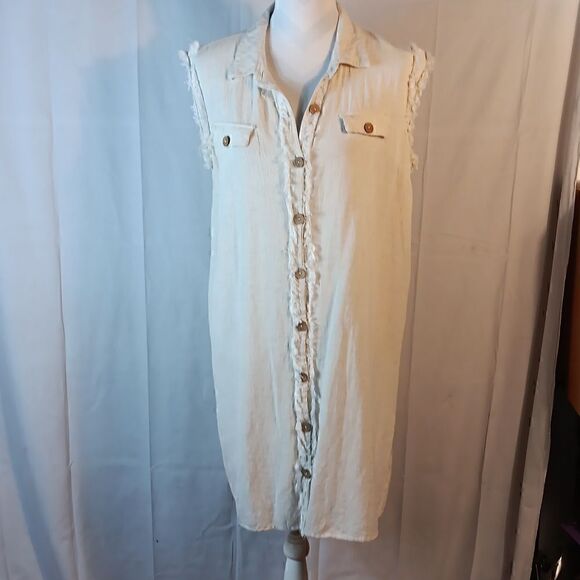 Mlle Gabrielle Linen Blend Dress - Picture 1 of 9